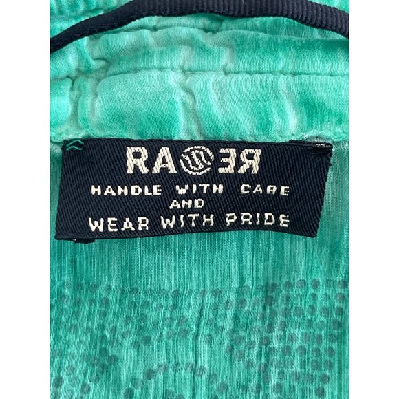 RA-RE Womens Dress Swim Cover Up Ruffle‎ Neck Silk Blend Green 44 IT 6-8 Logo - Picture 7 of 11